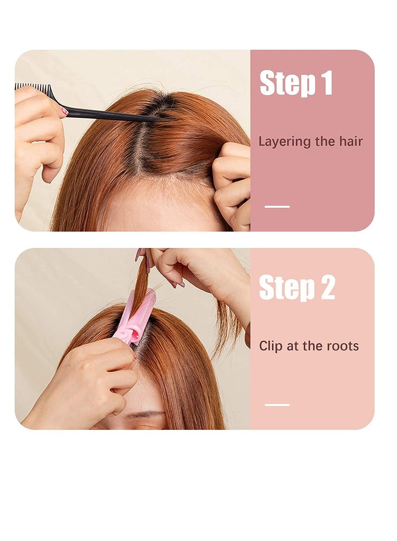 Excefore Natural Fluffy Hair Clip Hair Volumizing Clips 10 pcs Hair Root Clips Diy Curler Fluffy Clamps Rollers Fluffy Hair Roots Hair Styling Tool Rollers - Image 2