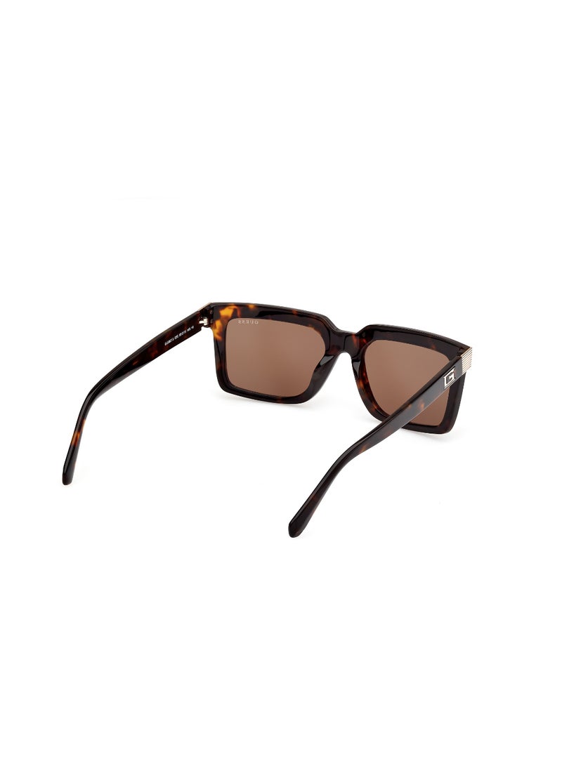 GUESS FULL RIM MALE RECTANGULAR BROWN ACETATE SUNGLASSES - Image 5
