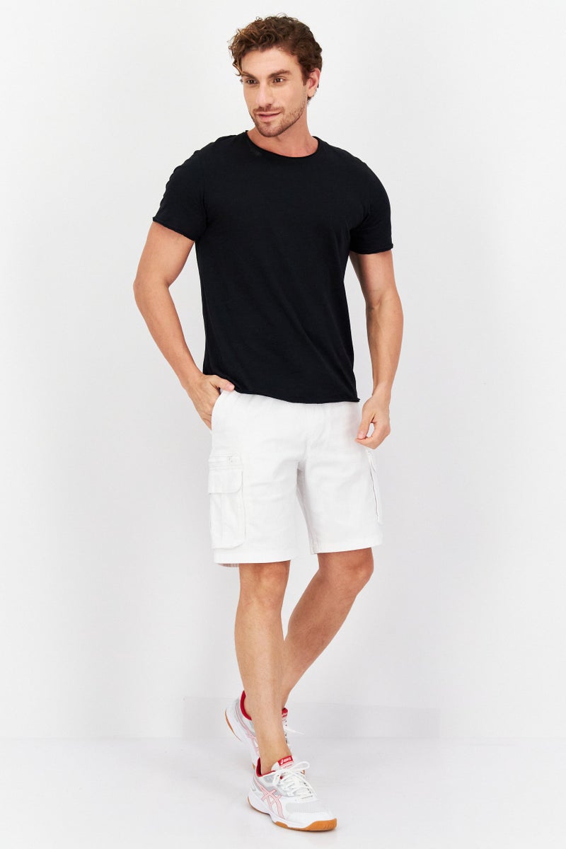 Celio شورتات كارجو عادية للرجال، أبيض - Image 3