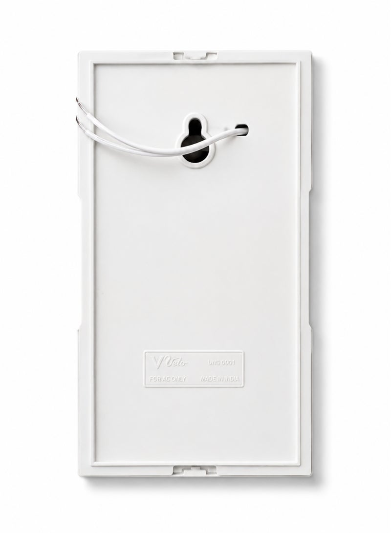 Veto Wired Ding Dong Door Bell | 100% Pure Melody Electronic Door Chime | Wired Doorbell Buzzer | Clear & Loud Sound | Low Power Consumption | Easy Installation | White - Image 4