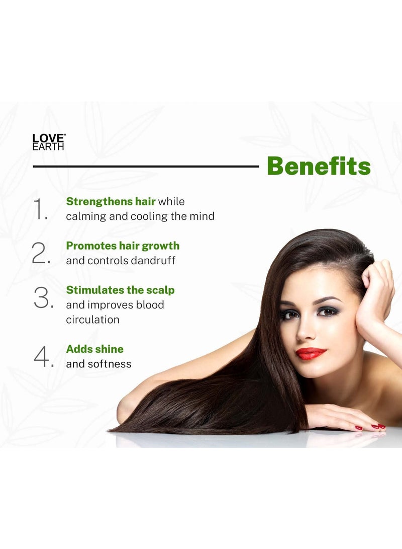 Love Earth Ayurvedic Hair Oil With Brahmi, Amla & Shikakai For Stronger And Shinier Hair 100ml - Image 4