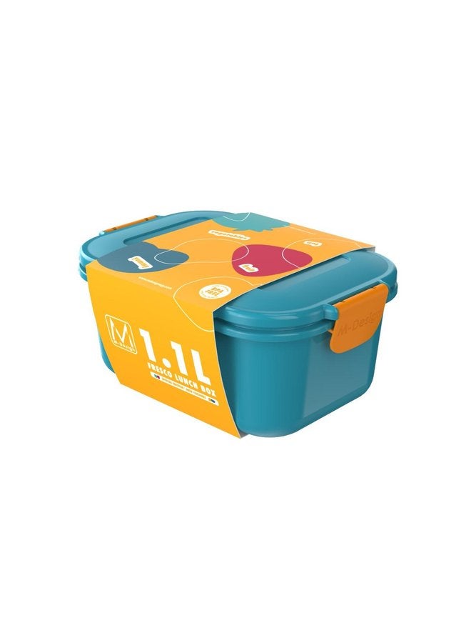 أم-ديزاين حافظة الغداء 1.1 لتر-أزرق - Image 1