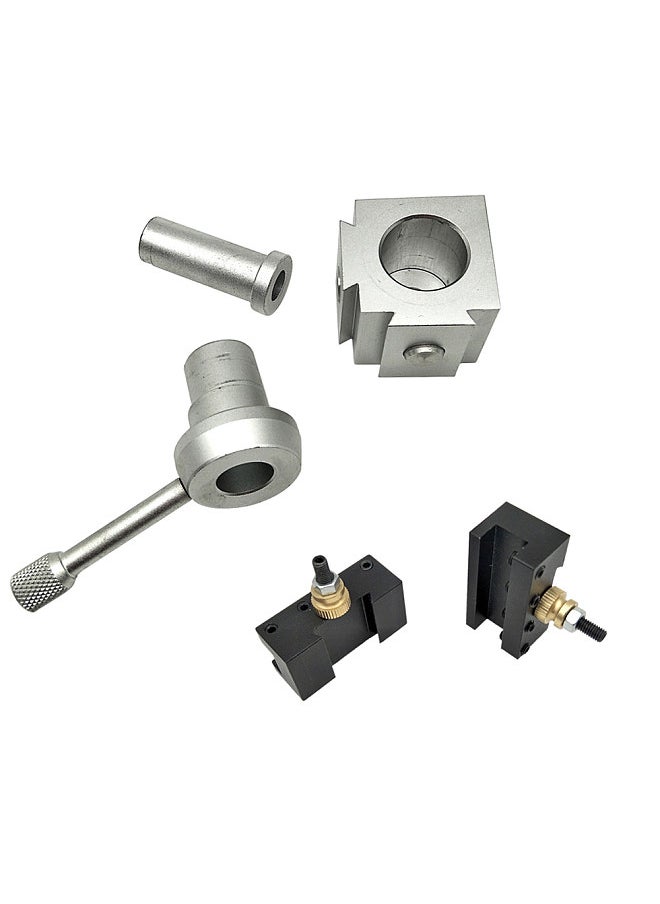 Generic - Mini Quick Change Tool Lathe Tool Holder Post Cutter Holder Screw Kit Set Boring Bar Turning Facing Holder Wrench - Image 1