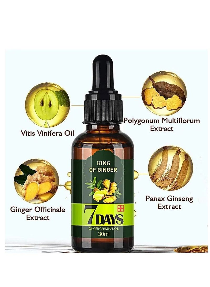 Generic 7DAYS Ginger Hair Oil Scalp Massage Strenthening Repair Fast loss treatment, Hair Growth Oil Serum 30ml  - Image 2