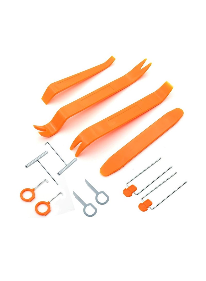 مستر سمارت مجموعة أدوات إزالة زخارف السيارة الاحترافية TOS-12 من Mr.Smart، مجموعة من 12 قطعة مع أدوات رفع بلاستيكية برتقالية، وخطافات معدنية، ومجموعة إزالة الألواح الداخلية - Image 3