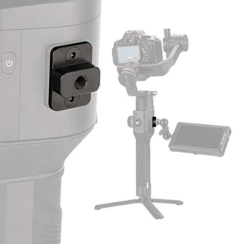 SHOPEE Monitor Mount Holder Handheld Gimbal Al Alloy CNC Adapter Portable Extension 1/4 Inch Screw External Monitor Plate Mount Compatible with Ronin S, Black - Image 2