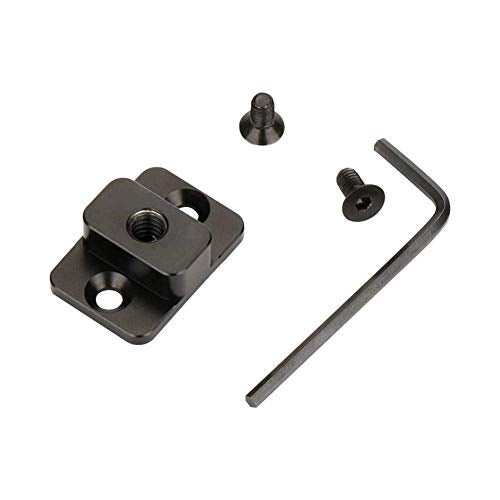 SHOPEE Monitor Mount Holder Handheld Gimbal Al Alloy CNC Adapter Portable Extension 1/4 Inch Screw External Monitor Plate Mount Compatible with Ronin S, Black - Image 1
