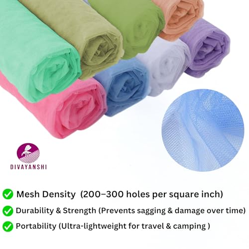 Divayanshi Foldable Polycotton Mosquito Net (Machhardani) for King Size Bed (Purple, 8x8 ft) | Strong, Breathable & Lightweight | Easy to Use, Durable & Portable | Full Protection for Home & Travel - Image 2