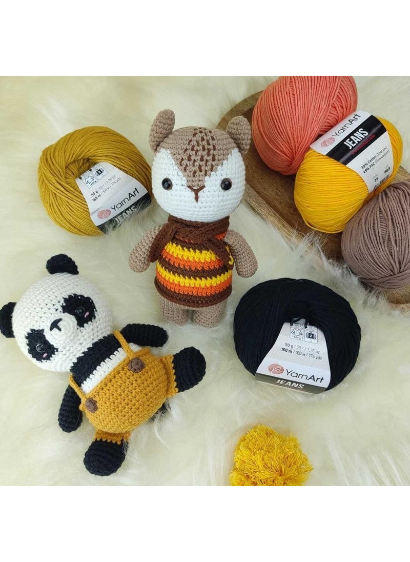 YarnArt Jeans Soft Yellow Hand Knitting Yarn  - Image 4