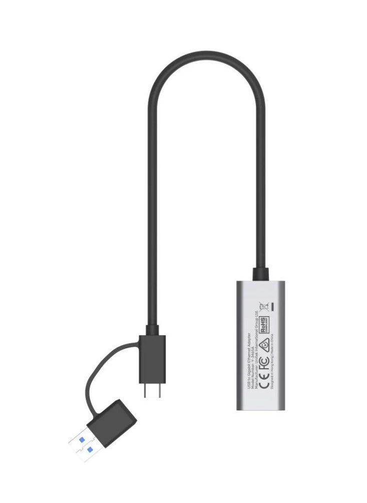 UNITEK - UNITEK High-Speed USB 3.0 to Gigabit Ethernet Adapter – Reliable Wired Network Connectivity for Laptops, Desktops, and Ultrabooks with Plug-and-Play Compatibility - Image 1