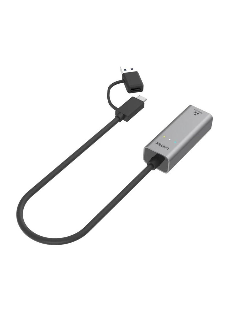 UNITEK - UNITEK High-Speed USB 3.0 to Gigabit Ethernet Adapter – Reliable Wired Network Connectivity for Laptops, Desktops, and Ultrabooks with Plug-and-Play Compatibility - Image 1