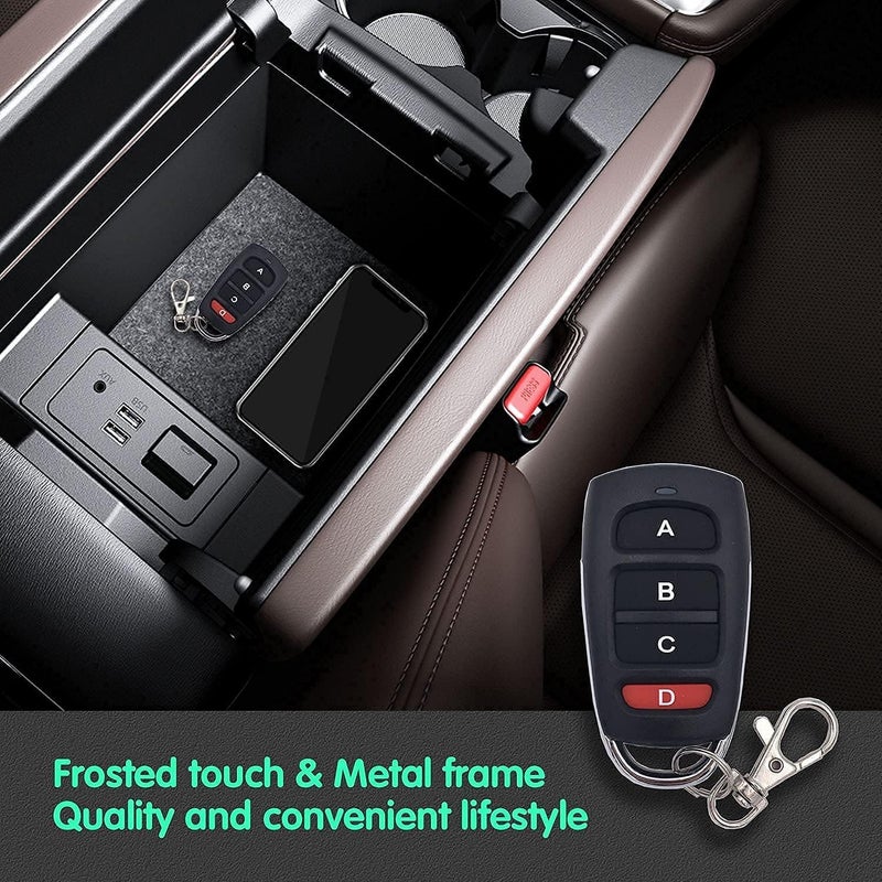 Luckam 3pcs 433mhz Garage Door Cloning Remote Control Keys, Universal Strong Wireless Copy Remote Control Keychain - Image 2
