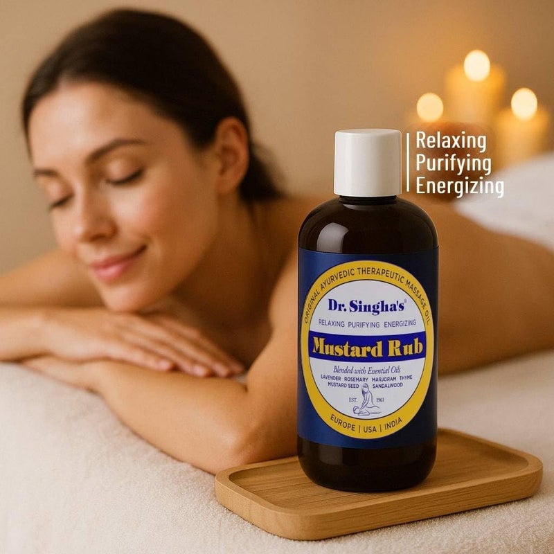Dr. Singha's Mustard Rub - Therapeutic Massage Oil with Essential Oils, 6 Ounce - Image 3