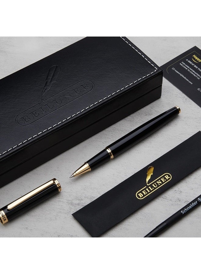 BEILUNER Luxury Rollerball Pen,24K Gold Trim,Noble and Elegant Designs,Schneider Ink Refill, Best Roller Ball Pen Gift Set for Men & Women, Professional, Executive Office, Nice Pens - Image 3