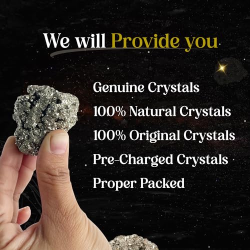 CRIKI Certified Original Pyrite Stone Cluster-Natural,Energized Golden Pyrite For Healing,Willpower,Money Manifestation,Vastu,And Business-50 To 90 Gm - Image 5