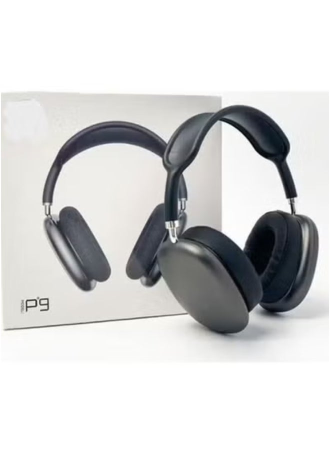 JAJEEK - 🎧 P9 Bluetooth Wireless Over-Ear Headphones with Built-in Mic – Foldable Stereo Headset for Music, Calls, and Gaming – Hi-Fi Sound, Soft Cushions, Long Battery Life – Noise-Isolating & Comfortable – Compatible with Android, iPhone, Laptop – Black/Silver - Image 1