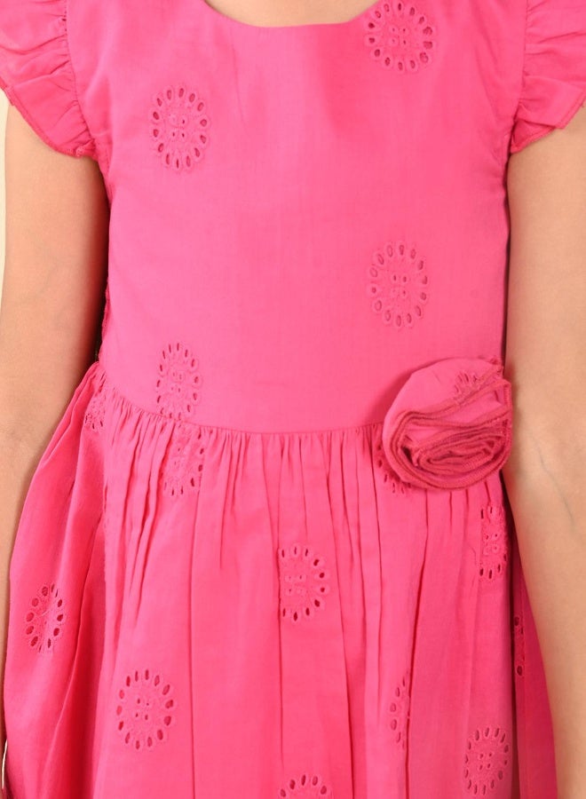 LILPICKS Pink Ruffled Dress - Image 3