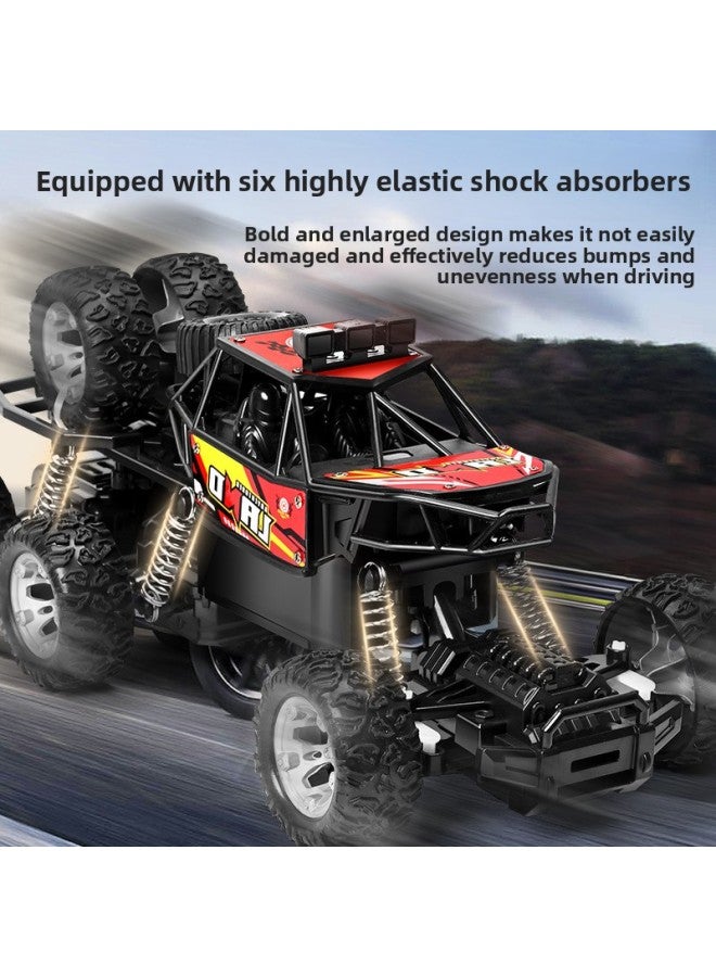 Large Eight-wheel 4-wheel Drive Alloy Off-road Remote Control Car Boy Drift Remote Control Car Racing Big Foot Car Children Off-road Vehicle-Color:(30cm Black) Alloy Eight-wheel Off-road Vehicle-Scale:[color Box] Comes With A Set Of Car Body Rechargeable Batteries  - Image 5