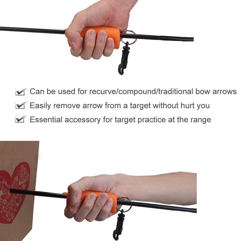 KRATARC Archery Arrow Puller Target Remover Gripper with Belt Clip - Image 3