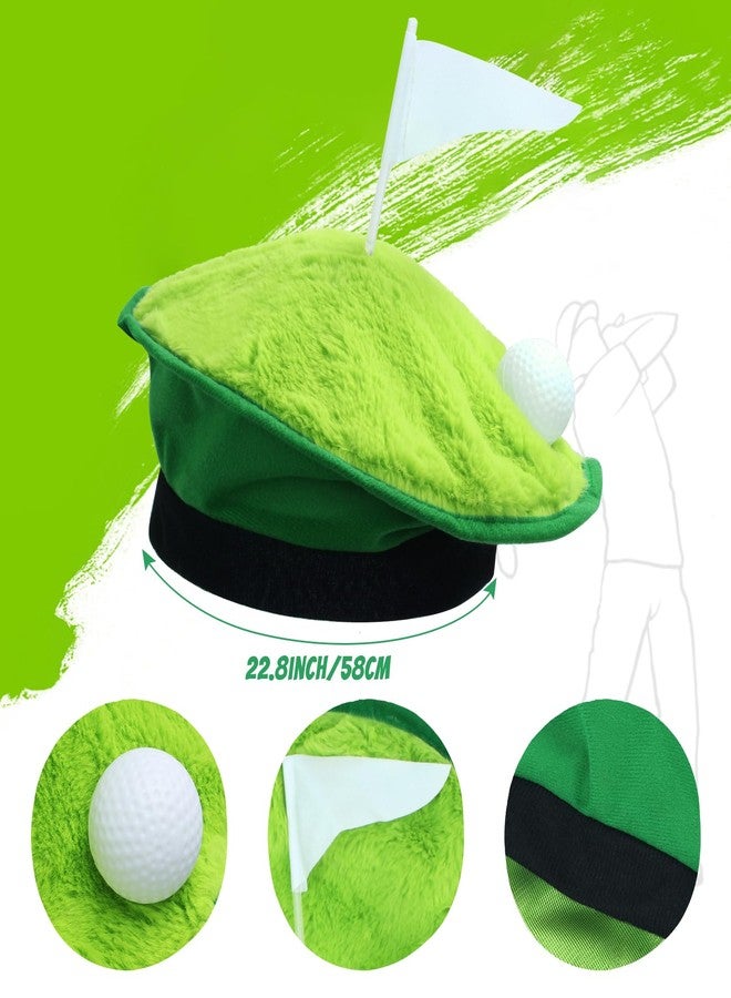 Keymall Funny Golf Hats Hole-In-One Golfer Berets Golf Theme Party Cap with Golf Ball Flag Course for Men Women Golf-themed Party Supplies - Image 2
