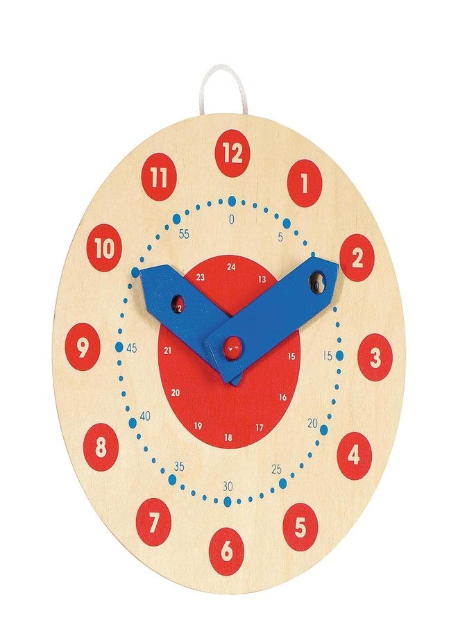 Goki Wooden Learning Clock for Kids - Educational Telling Time Teaching Clock for Toddlers & Kindergarten - Wooden Learning Toys I Toddler Educational Toys I Designed in Germany - Image 1