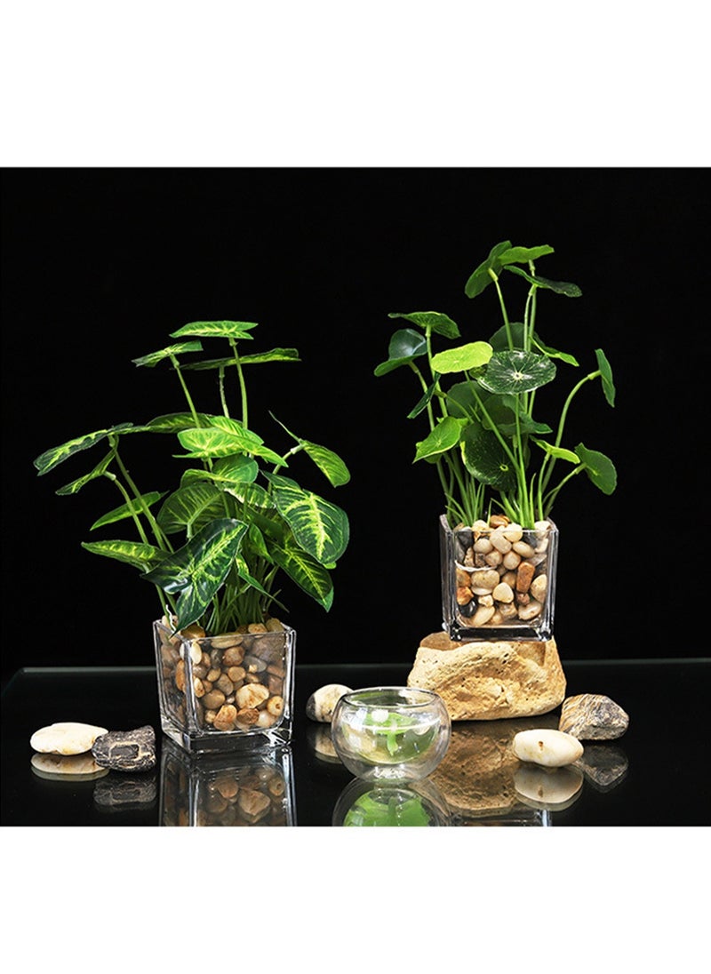 Arabest Creative Artificial Green Plant Dieffenbachia Green Leaves Simulation Potted Plant Home Decor Office Desk Eye-catching Simulation Plant Bonsai  - Image 5