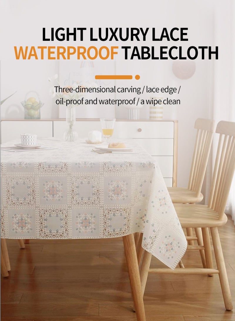 BEIRUI PVC tablecloth waterproof anti-scald and oilproof no-wash, coffee table cloth plastic tablecloth, cuttable tablecloth 137cm*180cm - Image 5