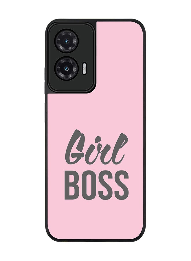Stylizedd For Motorola Moto G35 Case,Slim fit Camera Protection, Shockproof Thin Phone cover  - Girl Boss (Pink)