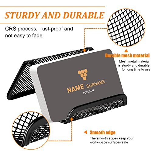 EMOMAS Business Card Holder for Desk, Office Desktop Business Card Display Holder, Mesh Business Card Holder, Desk Accessories for Women and Men,Black ( 3 Pack ) - Image 3