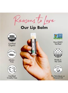 Beauty by Earth Unlfavored Original 4 Lip Balm Pack Lip Moisturizer Chapsticks - Organic Chapstick Lip Balm for Men Women and Kids - Lip Moisturizer for Very Dry Lips  - Image 5