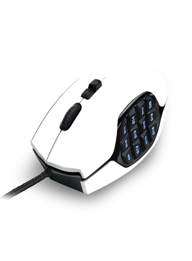 MIGHTY SKINS MightySkins Skin Compatible with Logitech G600 MMO Gaming Mouse - Solid White | Protective, Durable, and Unique Vinyl Decal wrap Cover | Easy to Apply, Remove, and Change Styles | Made in The USA - Image 2