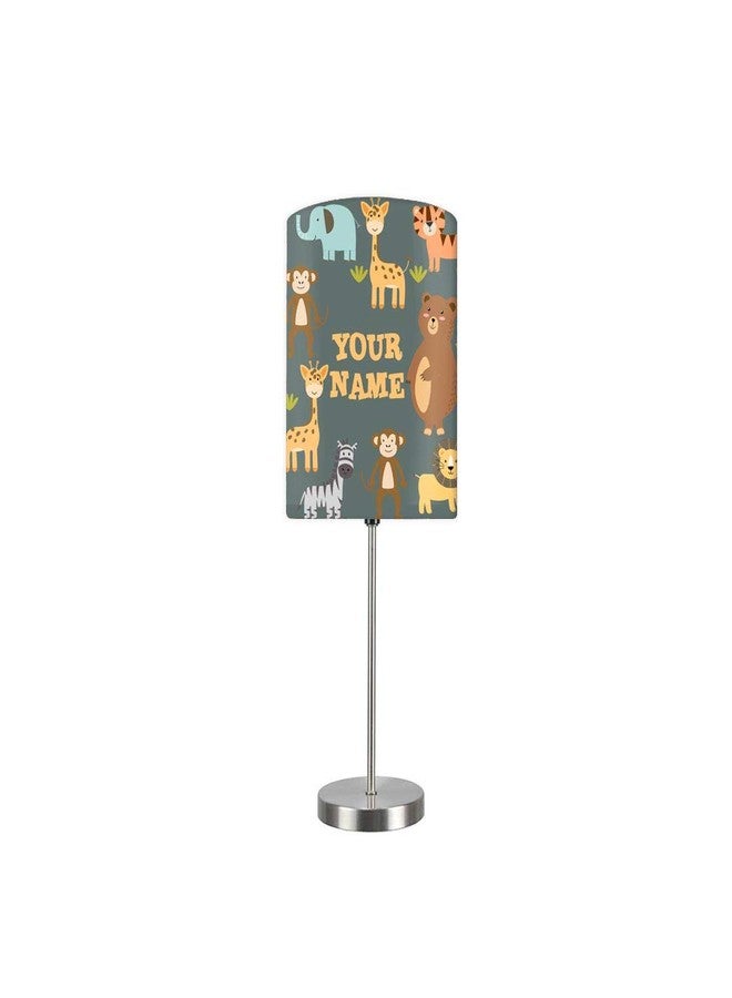 Nutcase Personalized Small Table Lamp Night Light for Children�s Room 13 inches Tall � Return Gifts for Kids Birthday - Wild Animals - Image 2