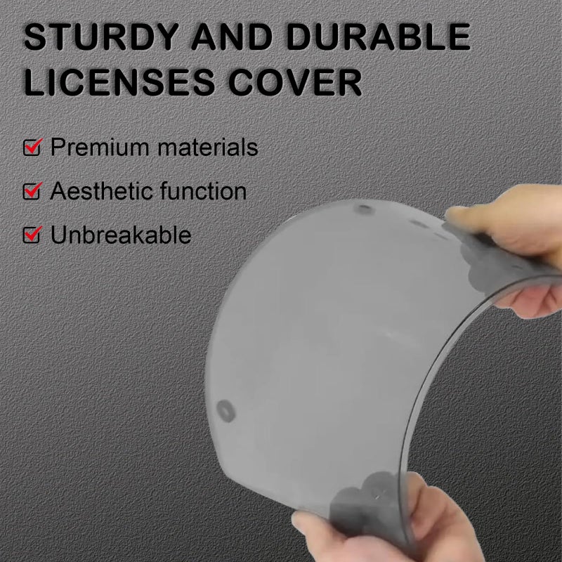 Wanheart Flat License Plate Cover Set 2 Pack Clear â€“ Frameless ABS Protector for Standard 12Ã—6 US Plates, Scratch UV Resistant Plate Cover with Screws Caps, Front Rear Car Accessories (Gray) - Image 2