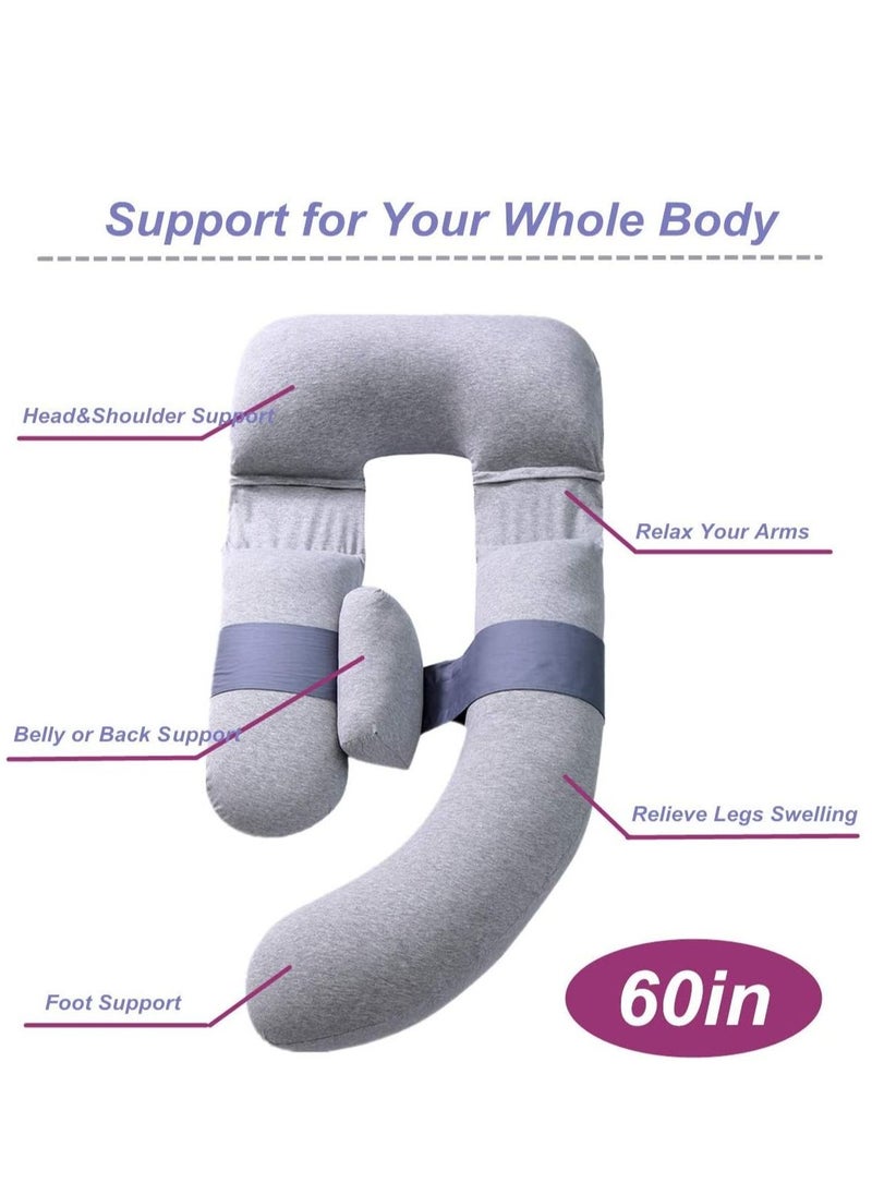 molody U Shaped Nursing And Maternity Pillow With Removable Velvet Cover  - Image 2