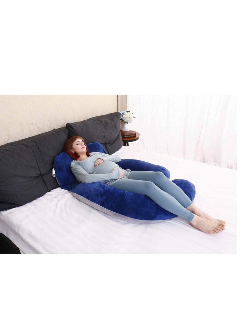 molody U Shaped Nursing And Maternity Pillow With Removable Velvet Cover  - Image 3