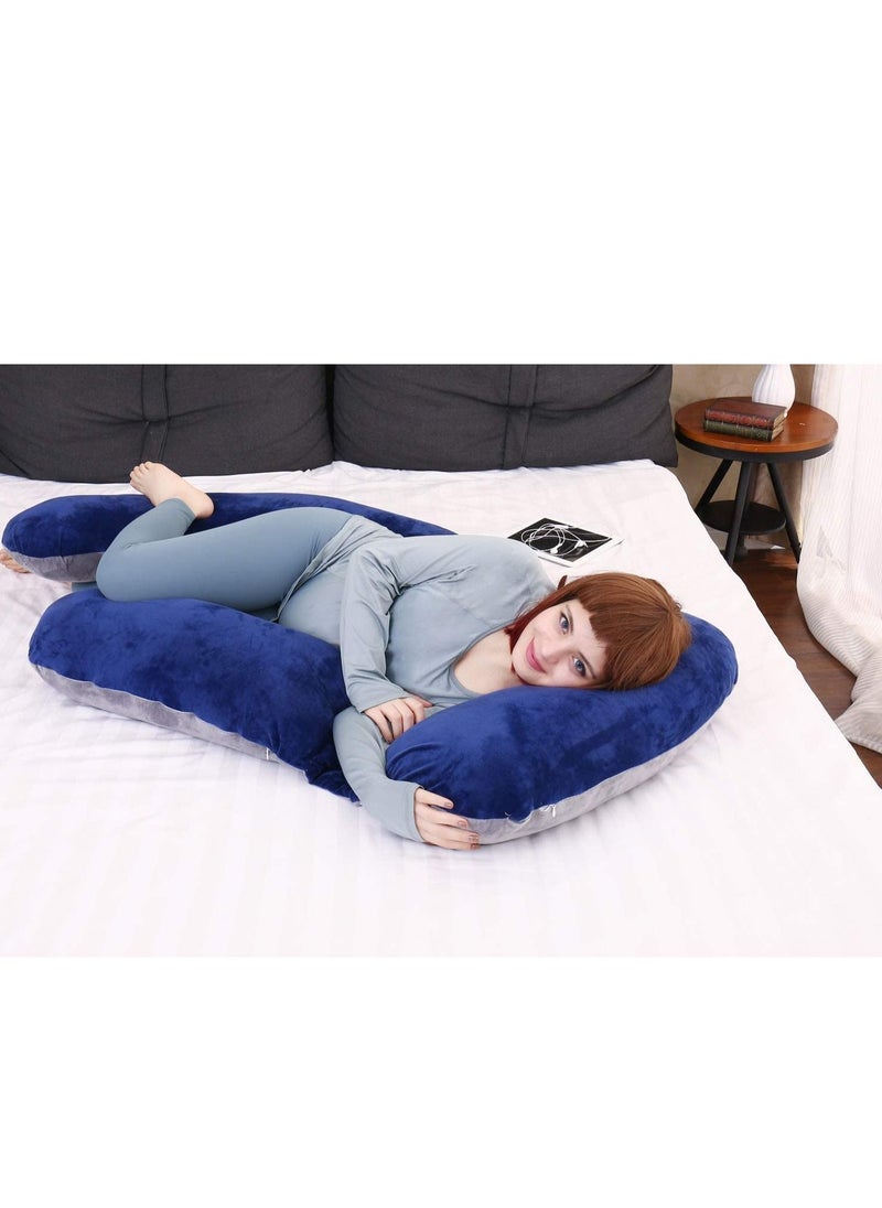 molody U Shaped Nursing And Maternity Pillow With Removable Velvet Cover  - Image 4