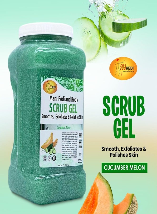 SPA REDI - Exfoliating Scrub Pumice Gel, Cucumber Melon, 128 Oz - Manicure, Pedicure and Body Exfoliator Infused with Hyaluronic Acid, Amino Acids, Panthenol and Comfrey Extract - Image 2