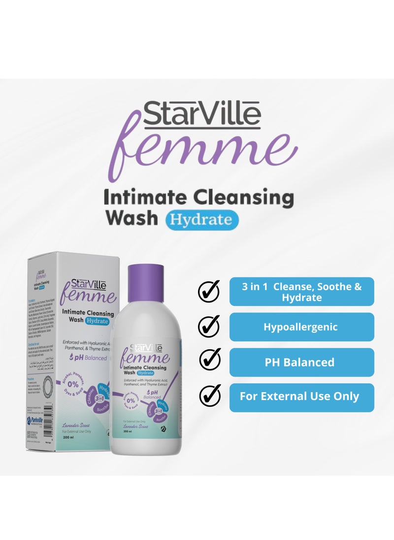StarVille Femme Intimate Cleansing Wash Hydrate 200 ml - pzsku/Z9591785C3E84A0F2FA61Z/45/_/1737634737/b9e40bfb-b5db-4d5b-add3-a427886e1831