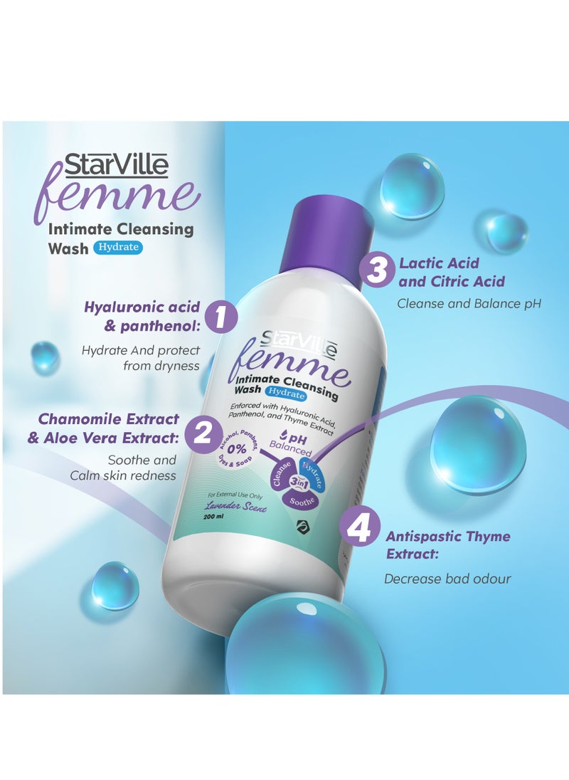 StarVille Femme Intimate Cleansing Wash Hydrate 200 ml - pzsku/Z9591785C3E84A0F2FA61Z/45/_/1737634739/1e3b16ce-ab27-4f76-bc1e-21860915c86f