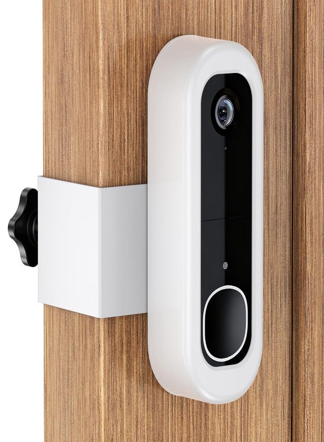 KTCEFE Anti-Theft Doorbell Mount Compatible with Arlo Video Doorbell 2K/HD (2nd Gen), No-Drill Adjustable Mounting Bracket for Arlo Doorbell Camera, Accessories for Apartments, Businesses Home (White) - Image 1