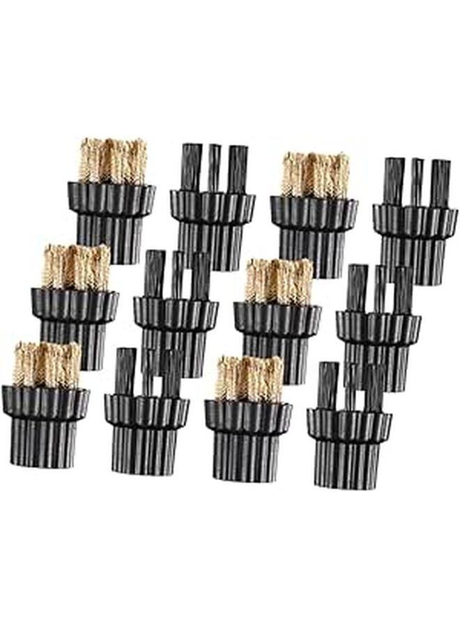 Commercial Washing Machine Mop Brush Head 12pcs Nylon Brass Metal Steam Cleaner 4x3x3cm - Image 1