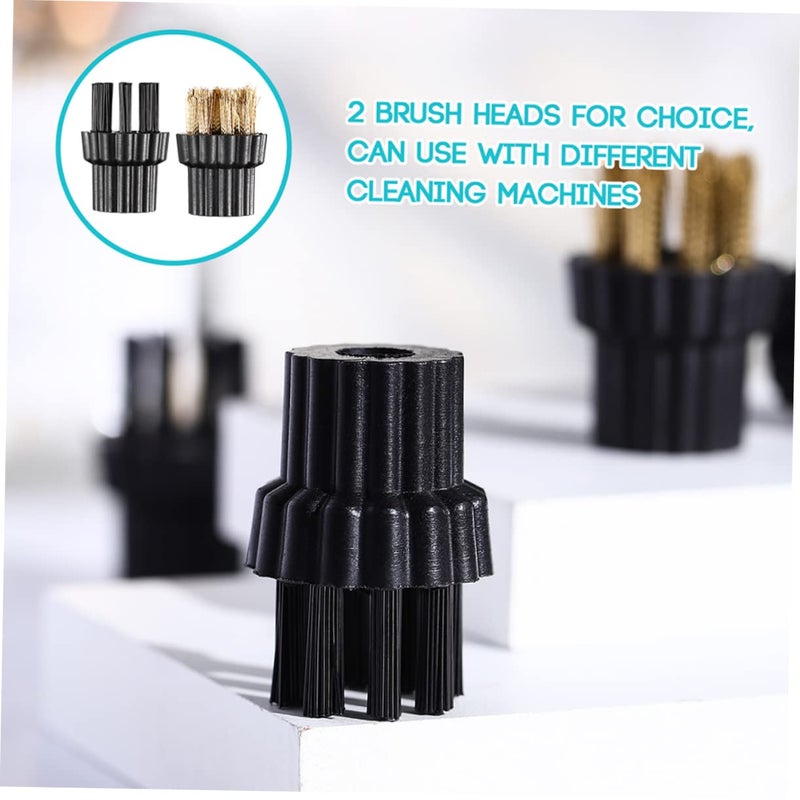Commercial Washing Machine Mop Brush Head 12pcs Nylon Brass Metal Steam Cleaner 4x3x3cm - Image 4