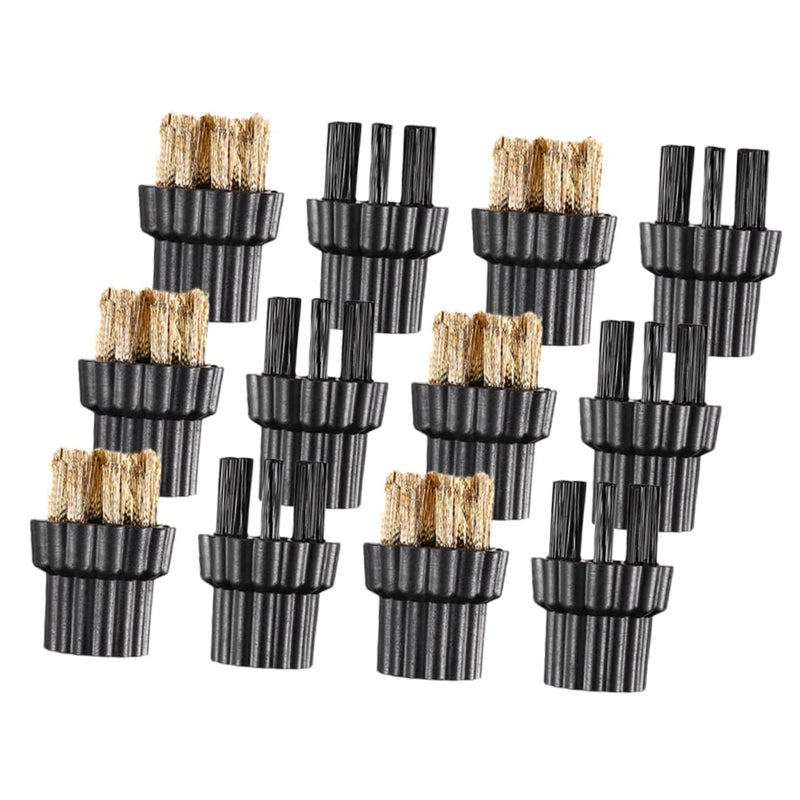 Commercial Washing Machine Mop Brush Head 12pcs Nylon Brass Metal Steam Cleaner 4x3x3cm - Image 2