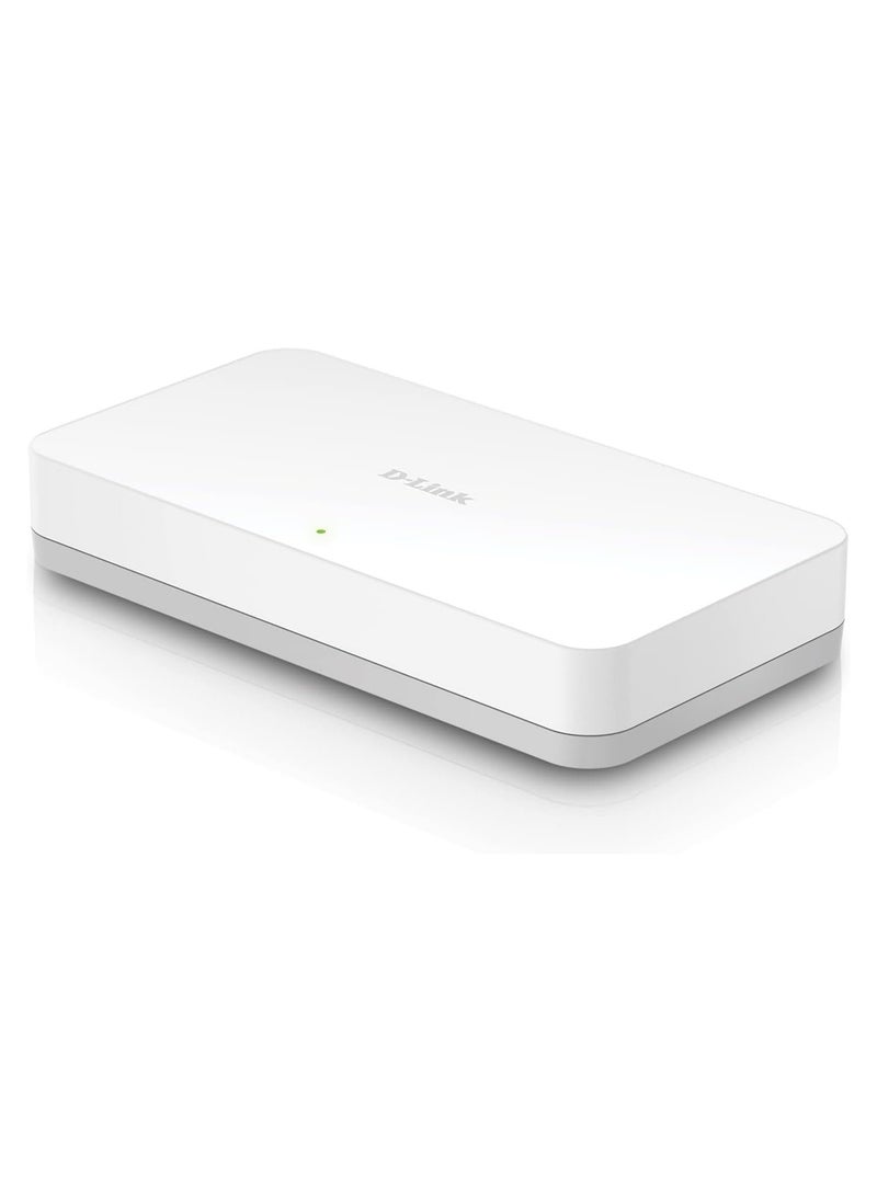 Generic - D-Link 8 Port Gigabit Ethernet Network Switch- Plug and Play, Ethernet Splitter, Fanless, Traffic Optimization, Unmanaged (DGS-1008A), White - Image 1