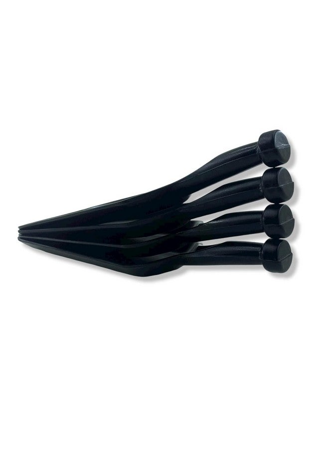 FORKLS Melamine Bat Shape Snacks and Sweets, Serving Platter/Tray for Home, Hotel & Restaurant Kitchen (Matt Black) (Pack of 04) - Image 2