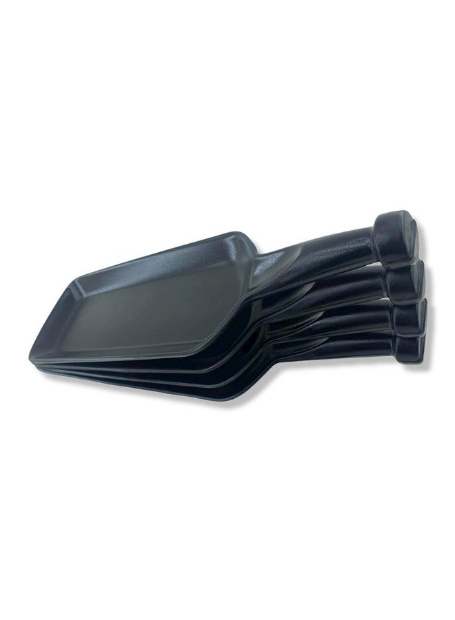 FORKLS Melamine Bat Shape Snacks and Sweets, Serving Platter/Tray for Home, Hotel & Restaurant Kitchen (Matt Black) (Pack of 04) - Image 3