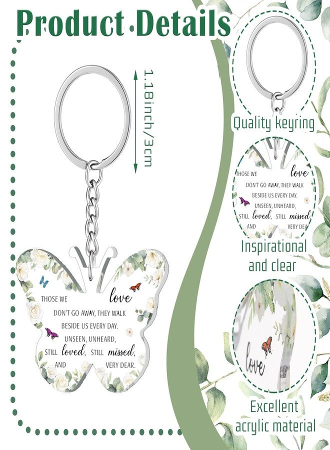Equsion 60 Set Funeral Favors Celebration of Life Favors Acrylic Keychains for Funeral Memorial Party Guest Return Gifts(Butterfly) - Image 4