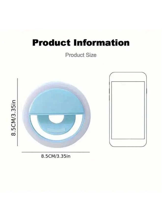 Rechargeable LED Ring Light For Selfies Live Streaming White Color Dual Power Mode - Image 5