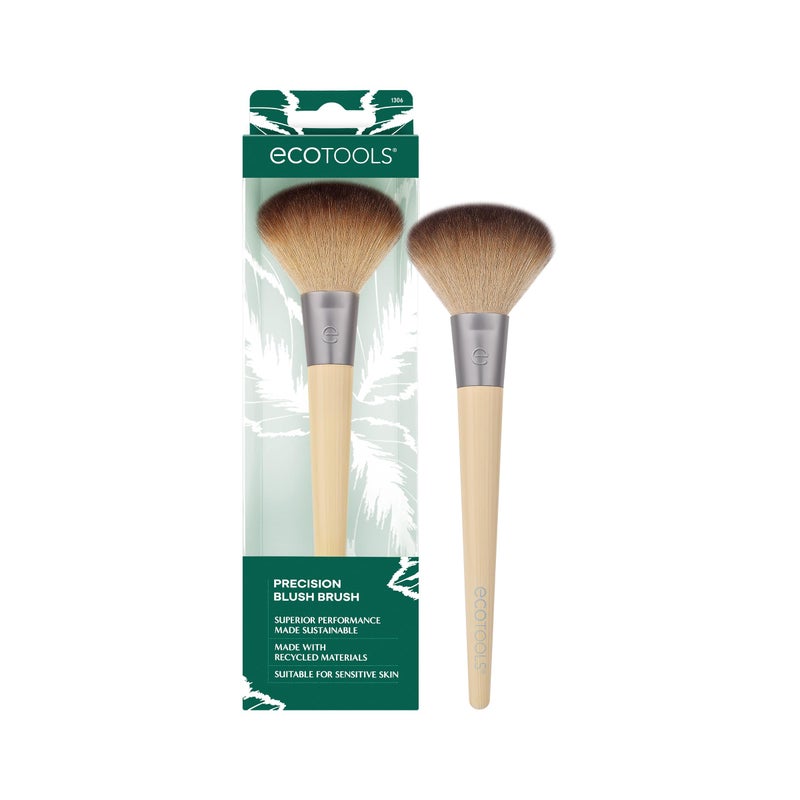 EcoTools Precision Blush Makeup Brush, Cheek Blush Brush, For Loose or Pressed Powder, Also Works With Bronzer, Eco-Friendly Face Makeup Brush, Vegan & Cruelty-Free, Synthetic Bristles, 1 Count - Image 1