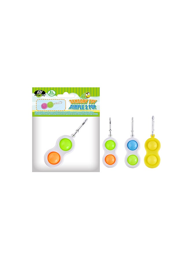 P.Joy Sensory Dimple 2 Pop Keychain Toy – Fidget & Stress Relief for Kids - Image 1